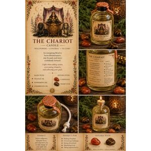 The‎ Chariot Tarot Ritual Oil Candle